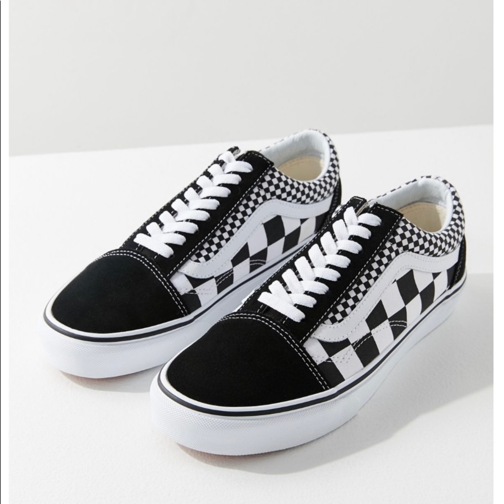 “Old Skool Mixed Checker” Vans Size 6.5M, 8W